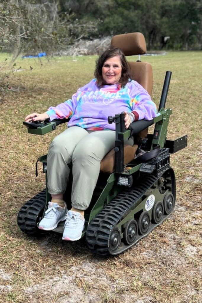 Mainstreet Corespondent Ronnie Lovler tried out the EcoRover for herself two weeks after she had knee replacement surgery. Courtesy of Ronnie Lovler