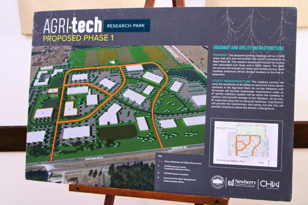 Phase 1 of the proposed F-300 AgTech park in Newberry. Photo by Lillian Hamman