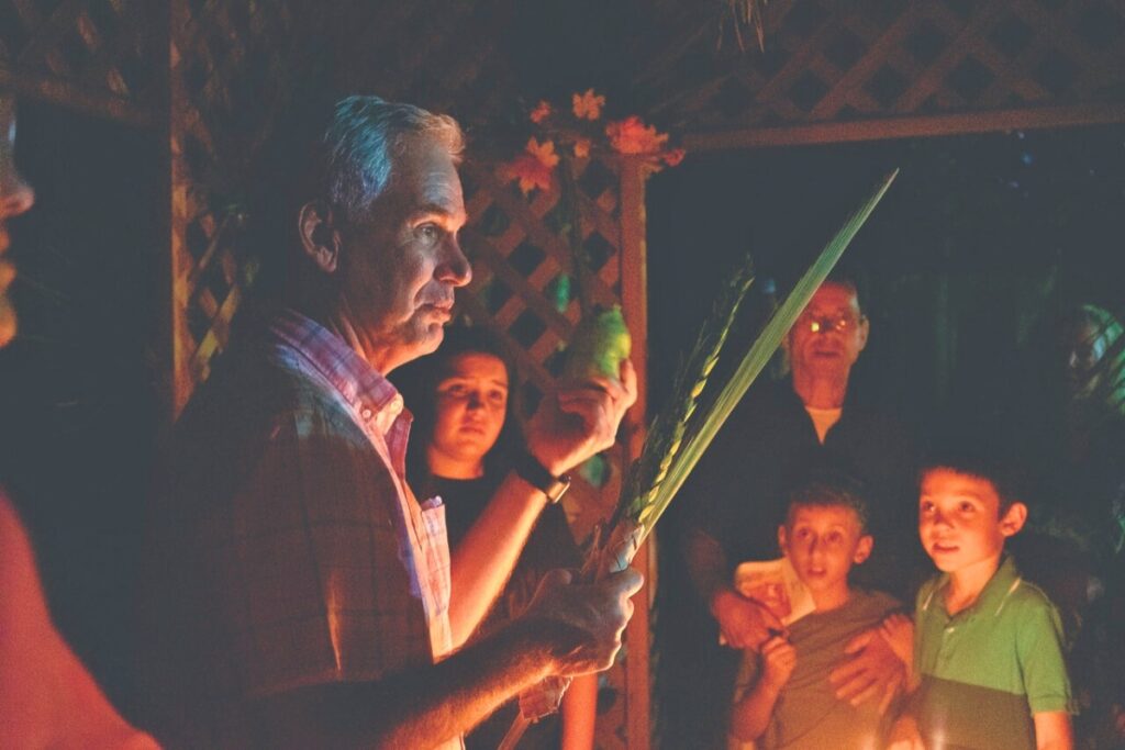 Rabbi Michael Joseph at a service for children. Courtesy of Shir Shalom