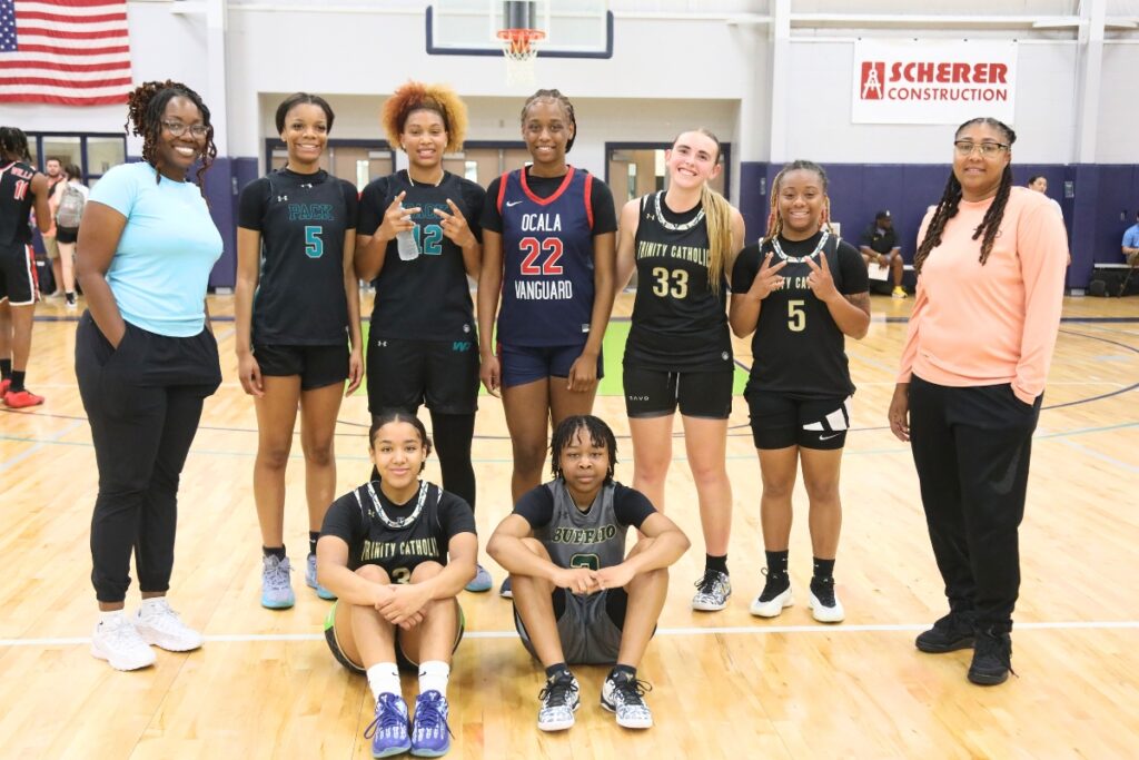 The South girls team at The Prep Zone All-Star Showcase. Photo by C.J. Gish
