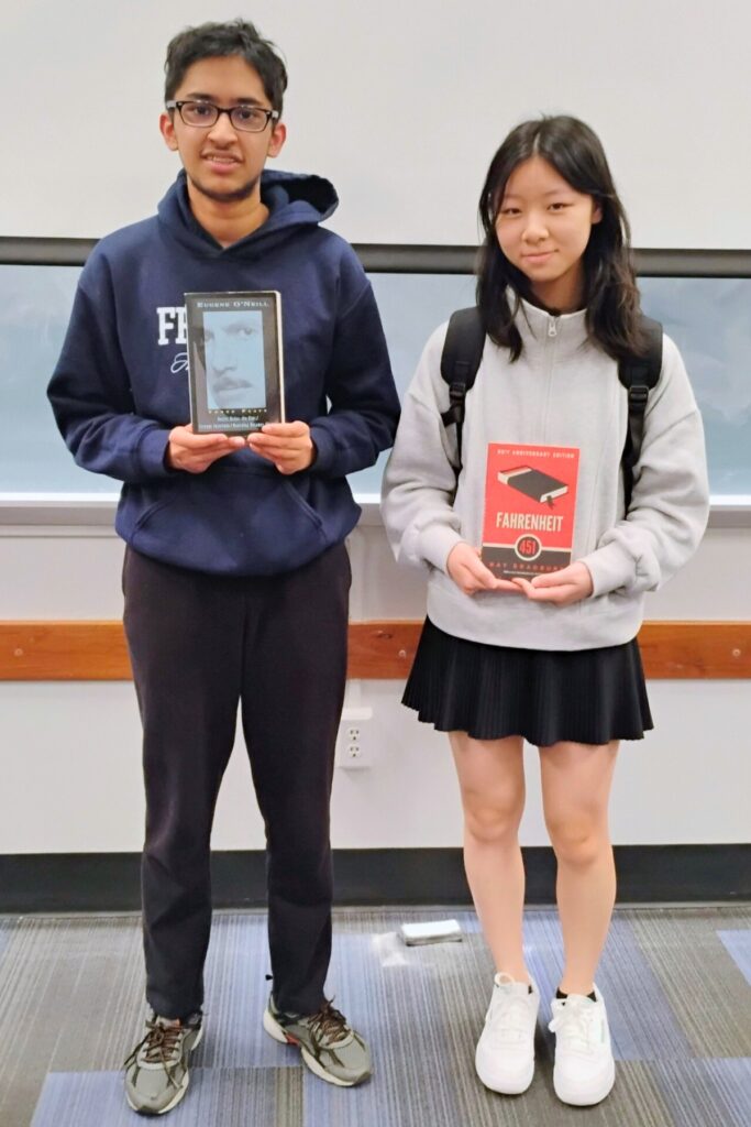 Two Frazer School students Abhiram Pothuri (left) and Jessica Wu placed in the top eight for individual scoring. Courtesy of Frazer School