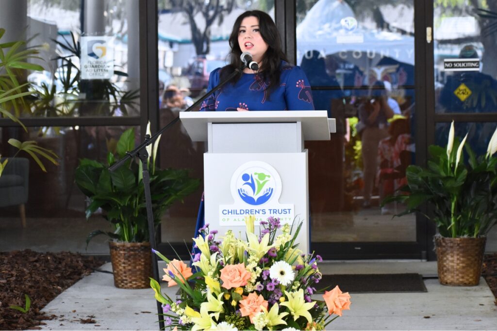 Yanel Casanova said PALS THRIVE helps over 400 Alachua County students each year. Photo by Glory Reitz