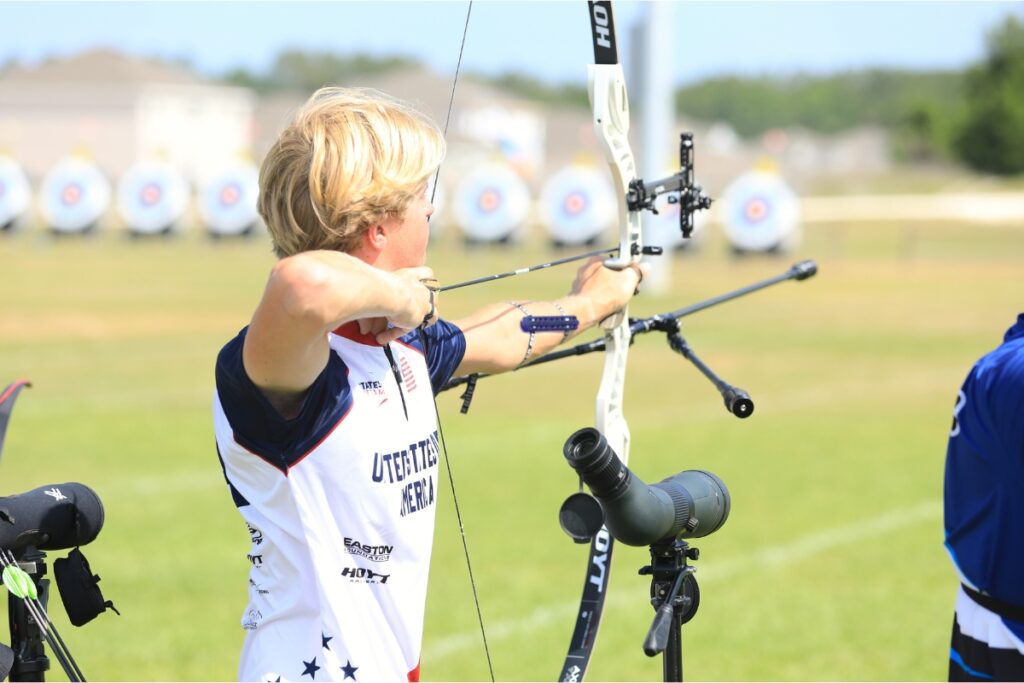 Christian Stoddard ended the Gator Cup in second for recurve men. 