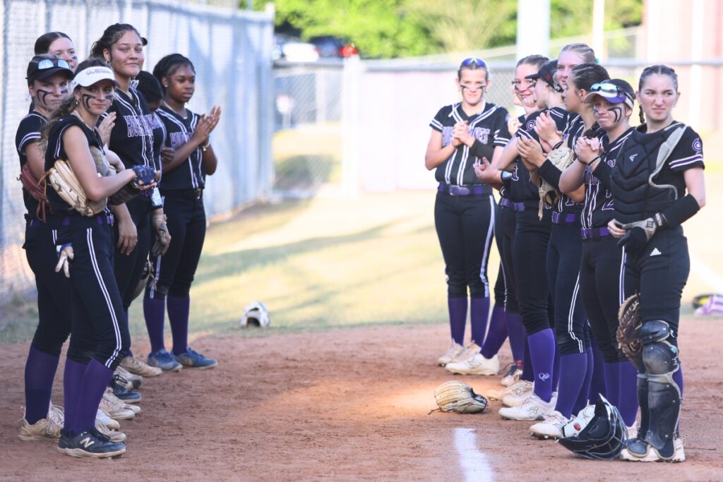 Gainesville lines up for pre-game introductions against Belleview in the 5A District 5 Semifinals. Photo by C.J. Gish