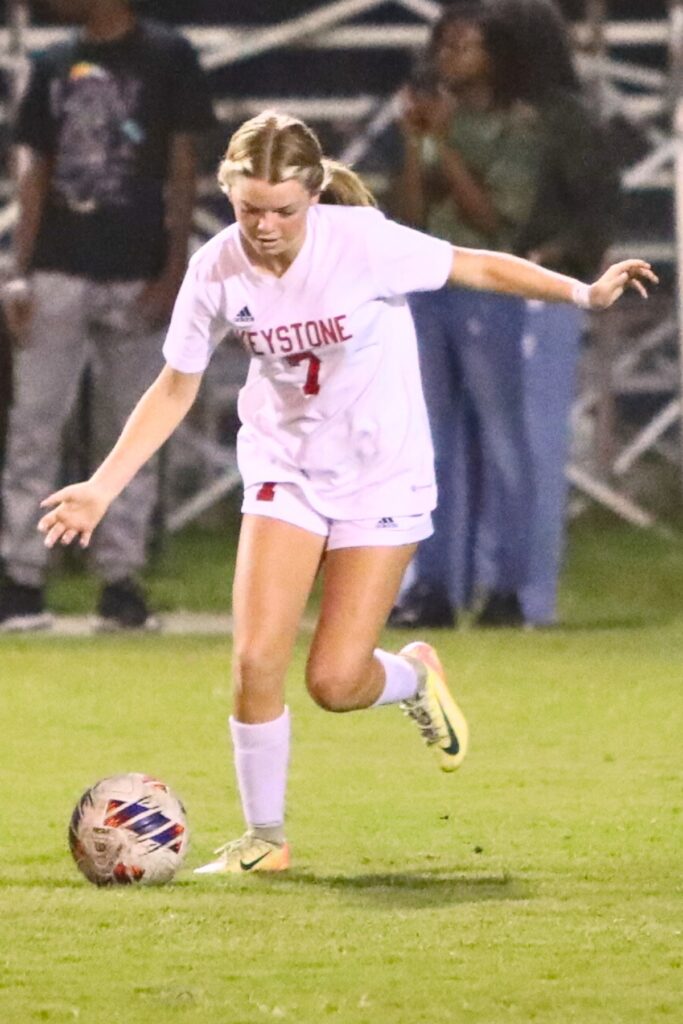 Keystone Heights forward Kayden Huntley led the Indians with 27 goals. Photo by C.J. Gish