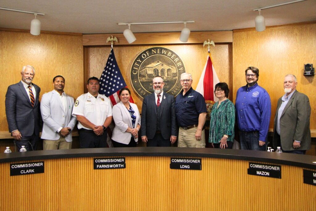 Newberry city staff attend the swearing-in ceremony and regular meeting on Monday. Photo by Lillian Hamman