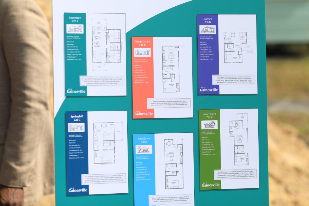 The city of Gainesville designed six building plans for accessory dwelling units. Photo by Seth Johnson