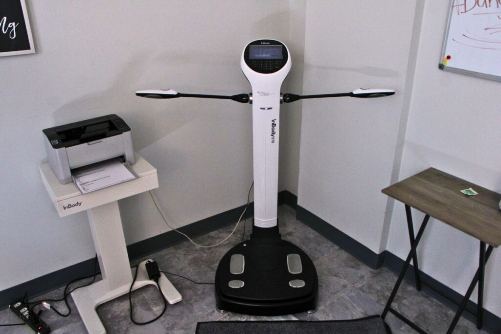 A biomarker measurement machine in the Mat Life nutrition room. Photo by Lillian Hamman (1)