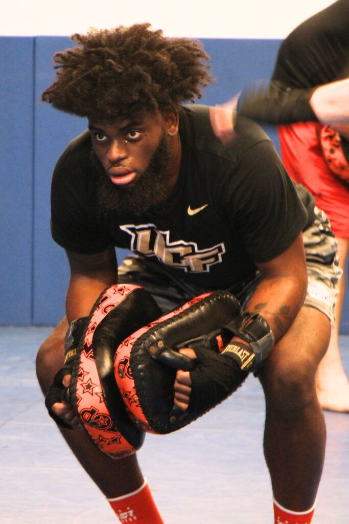 A fighter trains at Mat Life gym. Photo by Lillian Hamman