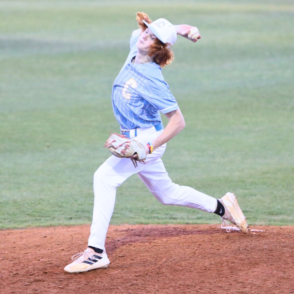 Chiefland's Hunter Boyd started on the mound against Trenton in game two of the Rural Region 4 Semifinals. Photo by C.J. Gish