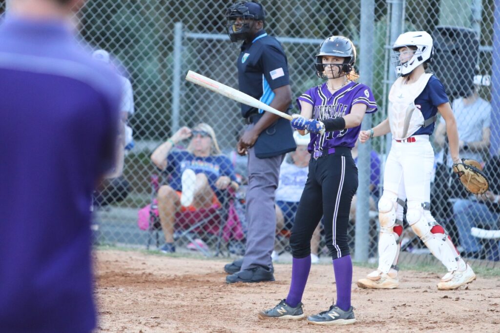 Gainesville's Josie Kirwan prepares for an at-bat against Springstead (Spring Hill) in the 5A Region 2 Semifinals. Photo by C.J. Gish