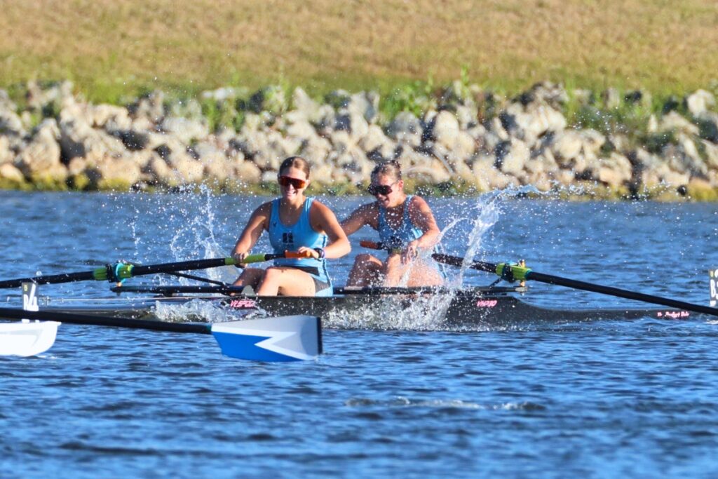 Sophie Goldstein and Addy Mathews post race win.