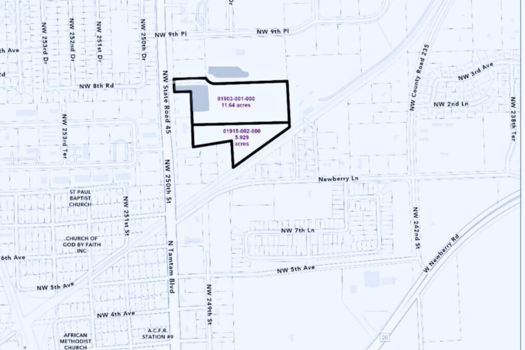 Track Line's area of operation in Newberry. Courtesy city of Newberry