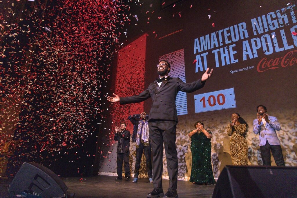GNV Talent Search Winner Emmanuel Garilus's saxophone performance June 25 that won the 90th season of Amateur Night at the Apollo. Photo by AGNYC Productions for The Apollo
