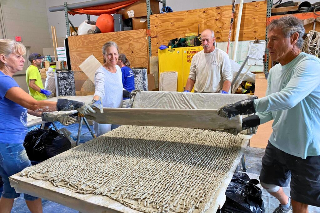 UF-IFAS associate professor of wetland ecology Mark Clark, third from the left, leads a PROS workshop at McNabb Park in Cocoa Beach. Photo by Savanna Barry- UF-IFAS