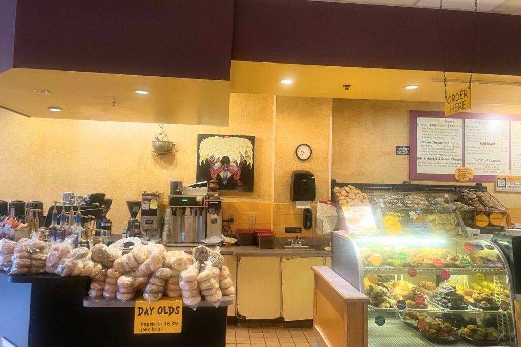 Walls at The Bagel Bakery before GAR re-painted it. Courtesy of Jason Cole