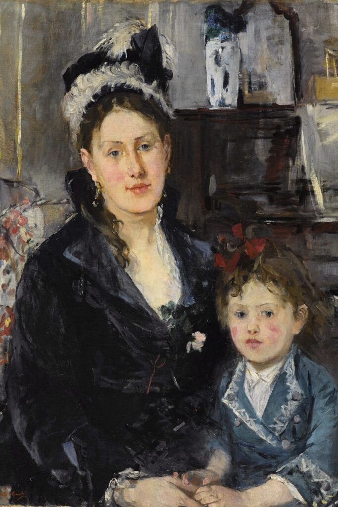 Berthe Morisot (French, 1841–1895). Madame Boursier and Her Daughter, circa 1873. Photo by Sarah DeSantis-Brooklyn Museum