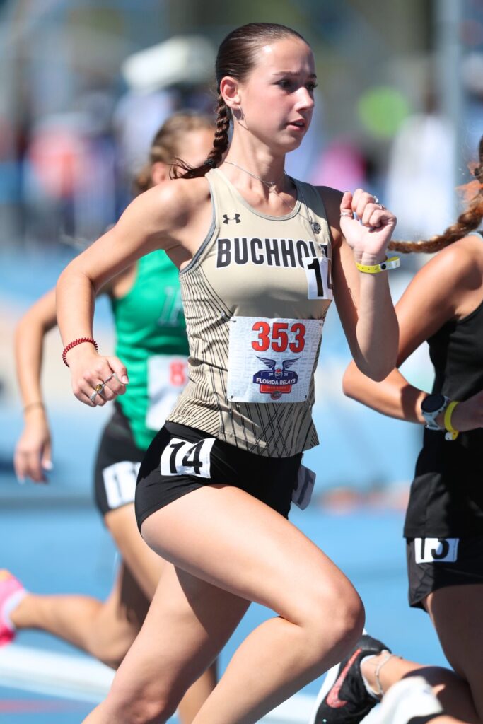 Buchholz's Eleanor Whisler earned nine medals for her performances at the cross country and track state championships. Courtesy of Mike Maren