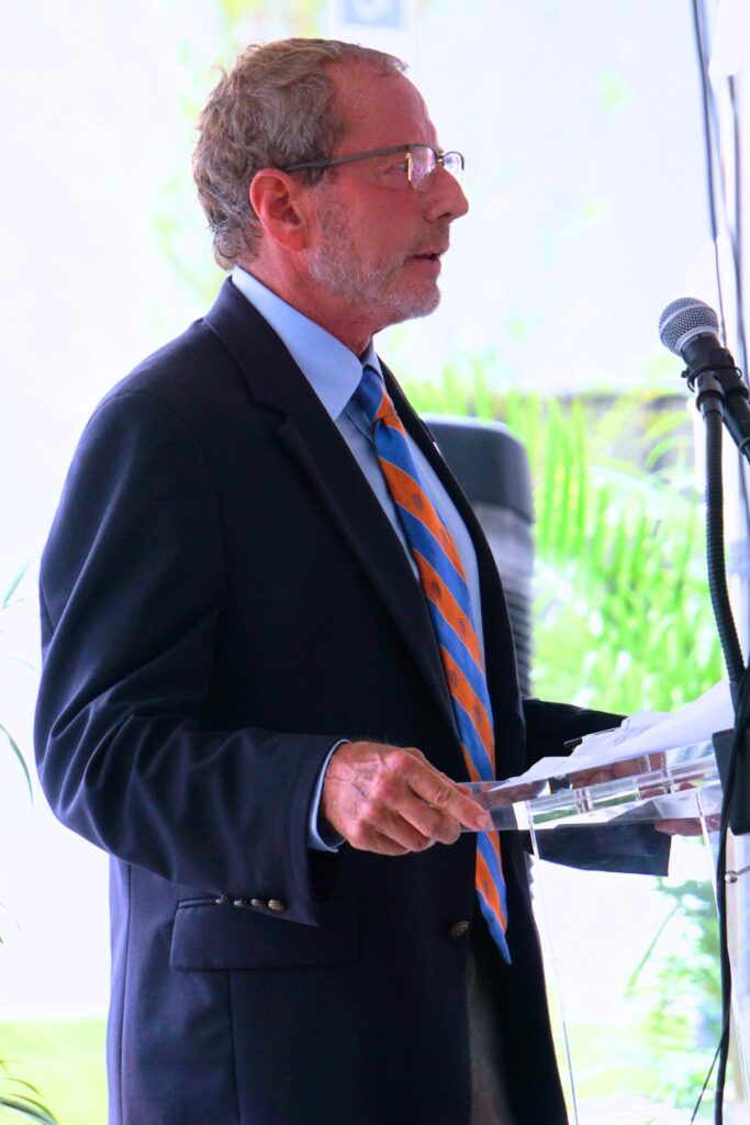 Dr. Scott Teitelbaum speaks at the grand opening for the UF Health Recovery Center on July 15. Photo by Kirsten Rabin