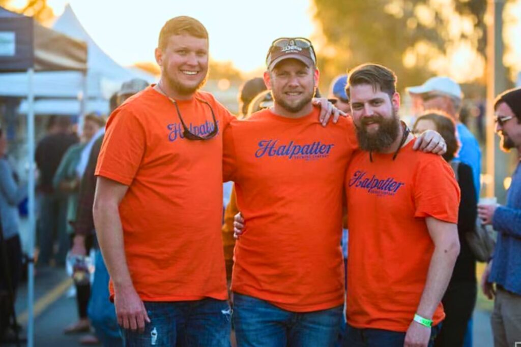 Halpatter Brewing Company owners (from left) Jonathan Frazier, Christopher Candler and Jeremy Gable at the Gateway City Craft Beer and Wine Festival in Lake City.