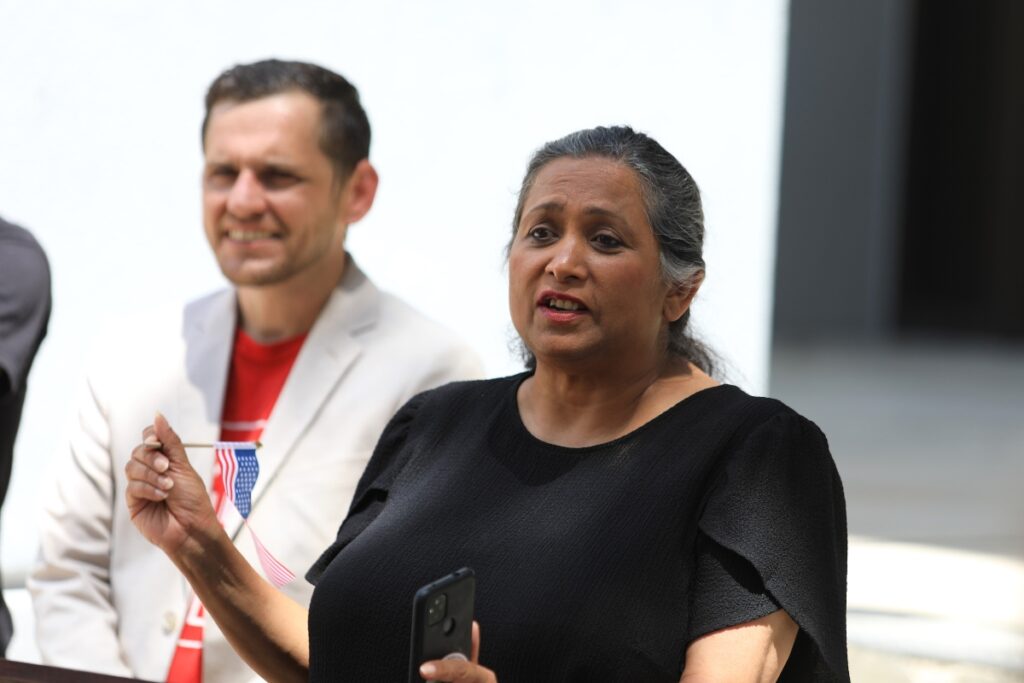 Jyoti Parmar, executive director of North Central Florida Indivisible, said local citizens can hold local leaders accountable without state interference. 