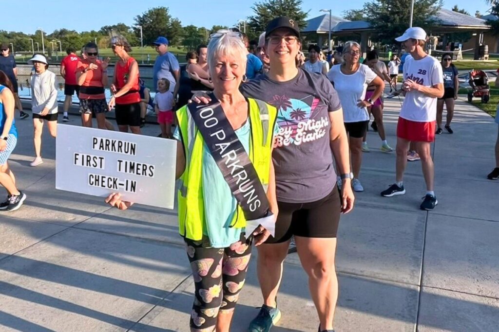 Volunteers and participants gather for parkrun at Depot Park. Courtesy of Depot Park parkrun (1)