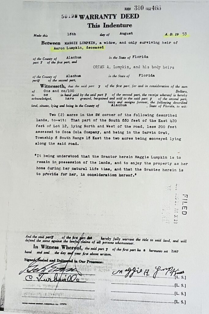 Warranty deed. Courtesy of Tatanya Peterson