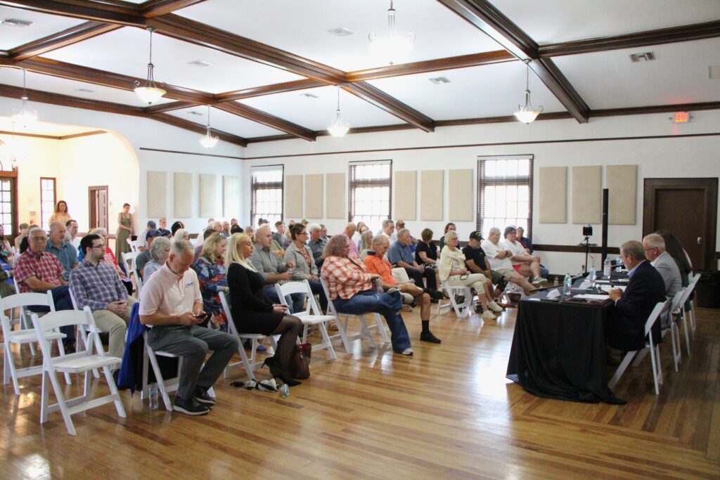 Mayor Tim Marden said he'd like to host more town halls as needed. 