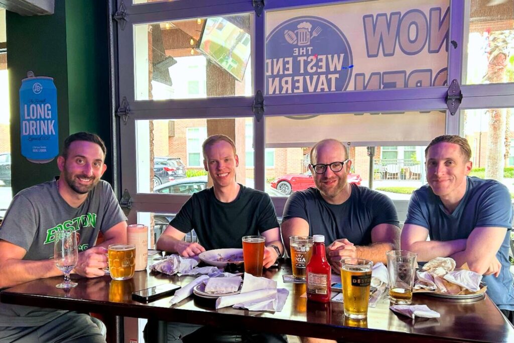 Customers enjoy food and drinks from Tioga's new West End Tavern. Courtesy of West End Tavern Tioga