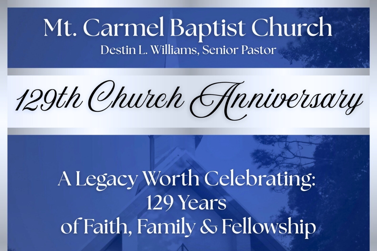 Mt. Carmel Baptist Church to celebrate 129th anniversary