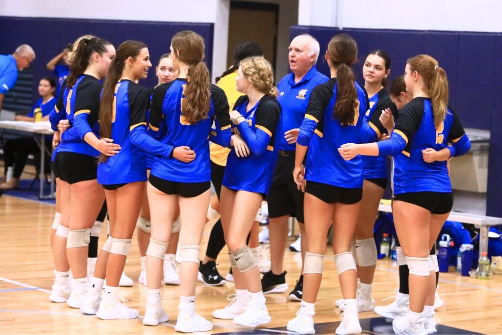 Newberry coach Hank Rone talks to his team during a timeout against Lafayette on Thursday. Photo by C.J. Gish
