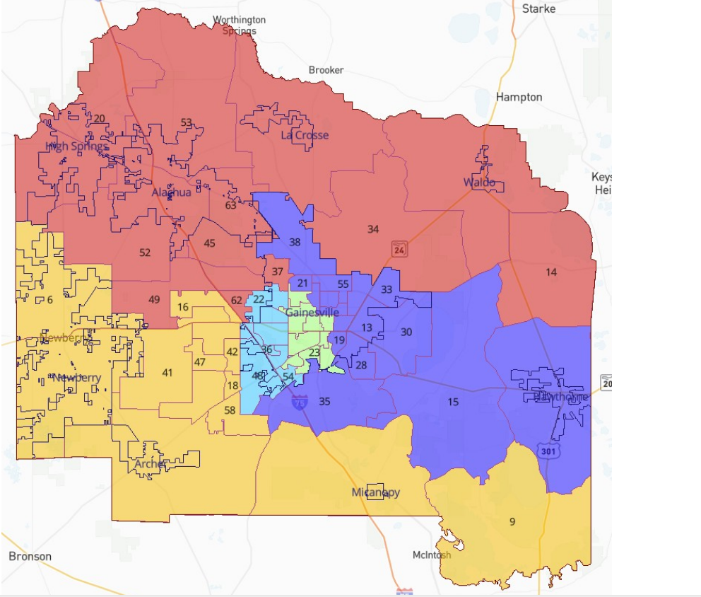 The East to West option. Courtesy of Alachua County