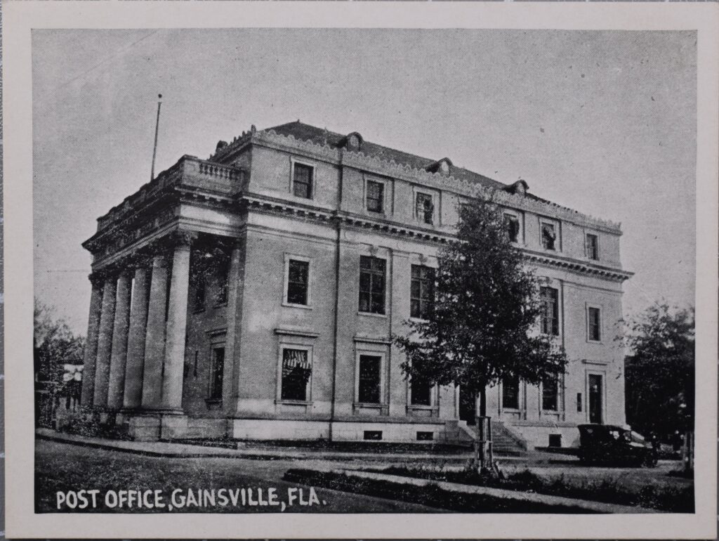 The Hippodrome Theatre was originally a U.S. Post Office and Federal Building built in 1911 in what would grow into downtown Gainesville. Courtesy of the Matheson History Museum