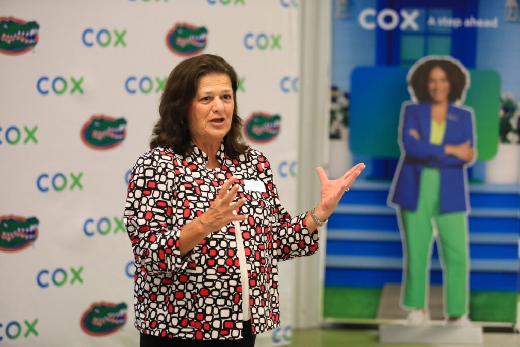 Aimee Pfannenstiel, Cox Central Florida market vice president, said the Gainesville club really investigated how to use the money well. Photo by Seth Johnson