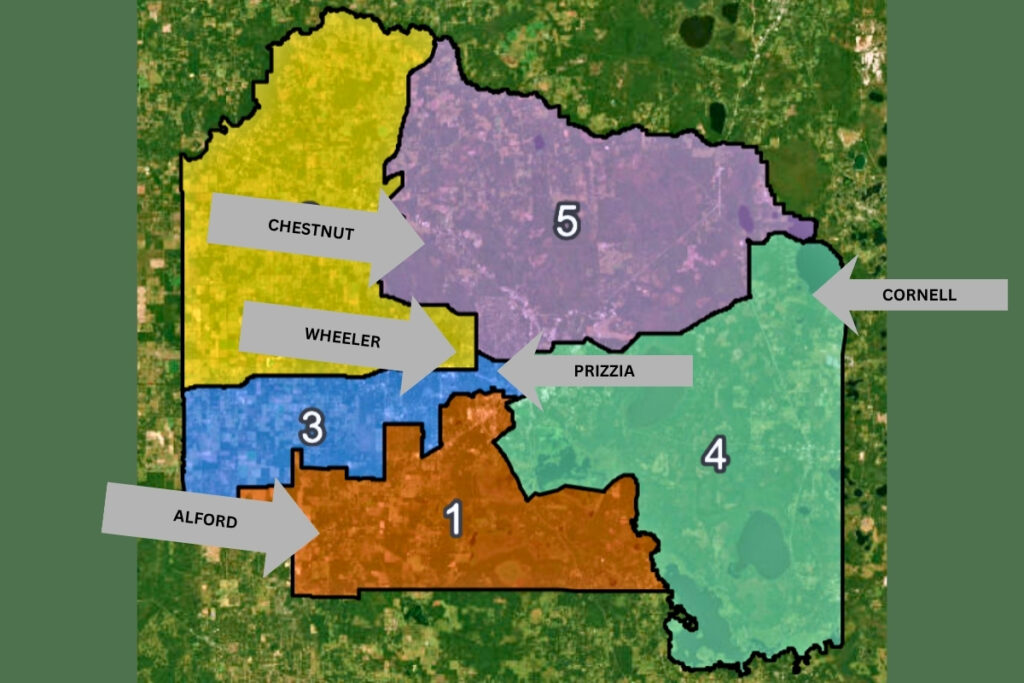 Alachua County's current boundaries. Courtesy Alachua County Supervisor of Elections (1)