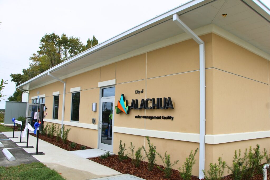 Alachua opens new water management facility, increases daily water capacity 30%. Photo by Lillian Hamman