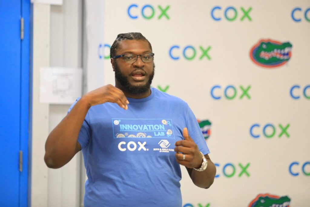 Deonte Lee said the new Innovation Lab can prepare students for careers and keep them in after school programs. Photo by Seth Johnson