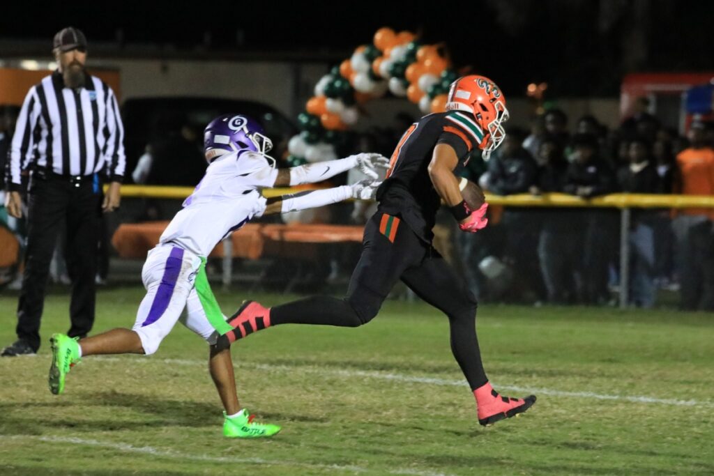 Josef Scott clears a final GHS defender for an Eastside touchdown. 