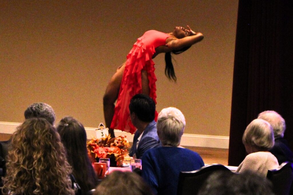 Nehyssa Tureene performs a dance at The Arc's annual meeting. Photo by Lillian Hamman