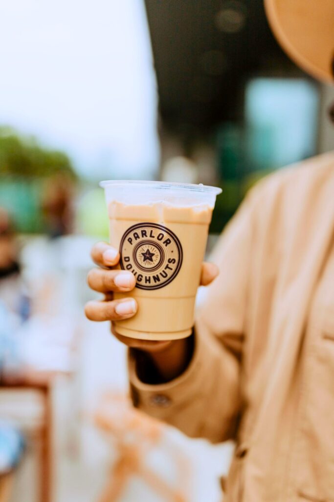 Parlor's beverage menu offers specialty coffees, teas, energizers, refreshers and old-fashioned sodas. Courtesy of Parlor Doughnuts