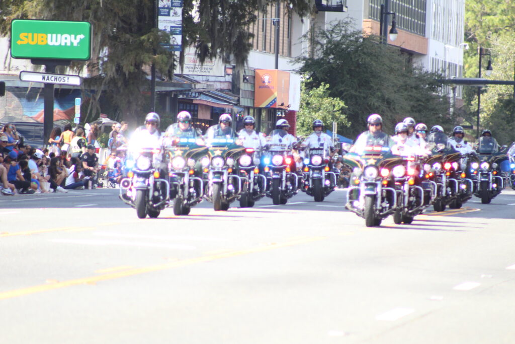 The Alachua County Sheriff's Office (ACSO) Motor Unit travels down University Avenue Friday afternoon
