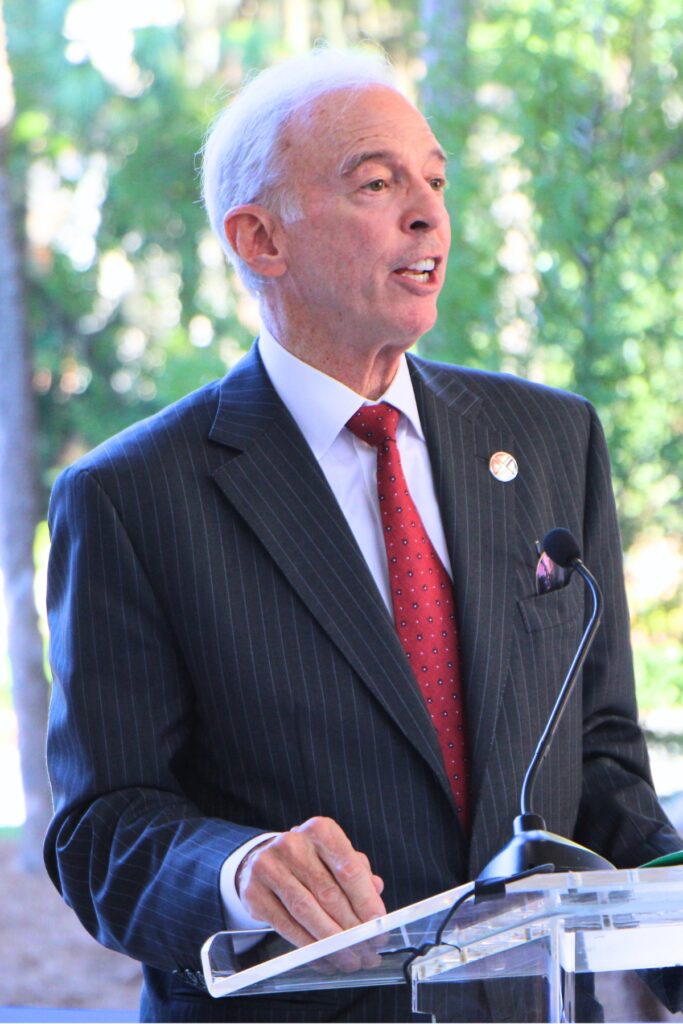 The Ramos Collaboratory's ribbon-cutting ceremony is the first event for UF Interim President Donald Landry since stepping into his new role. Photo by Lillian Hamman