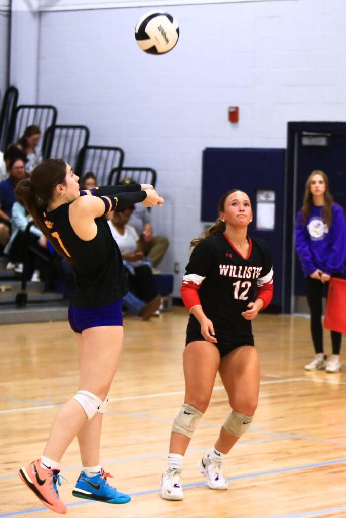 Bell's Alayna Harvey with a dig for the West team at The Prep Zone All-Star Showcase. Photo by C.J. Gish