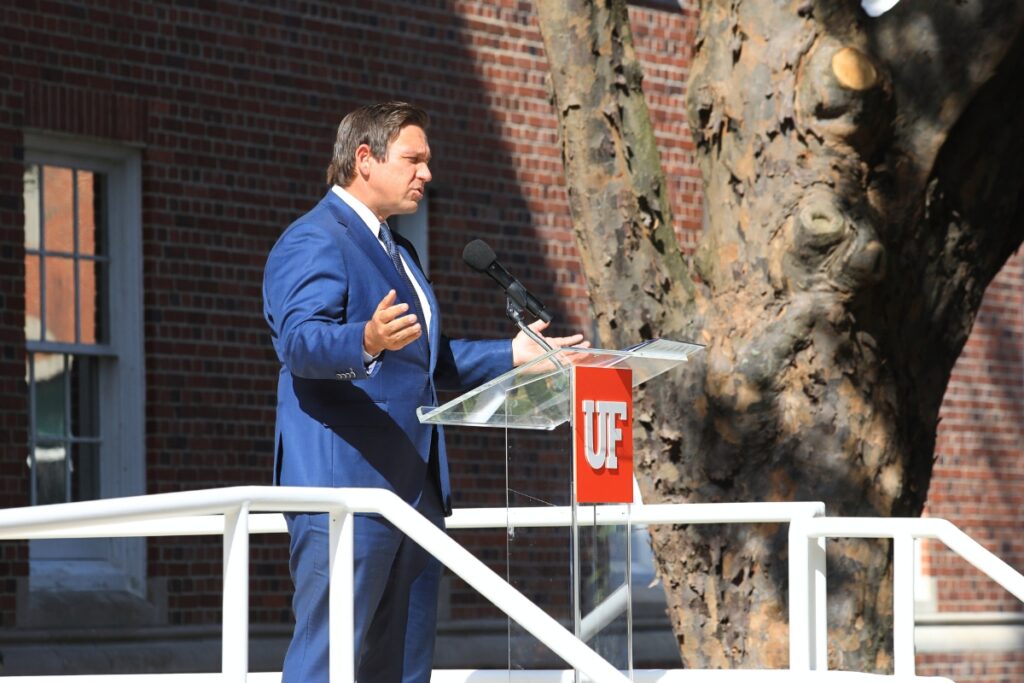 Gov. Ron DeSantis praised the selection of Justice Charles Canady to lead the Hamilton School for Classical and Civil Education. Photo by Seth Johnson