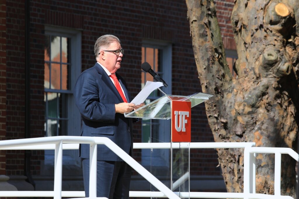 James Hankins, a professor at Harvard University for 40 years, said UF is where he recommends high school students go for an education. Photo by Seth Johnson