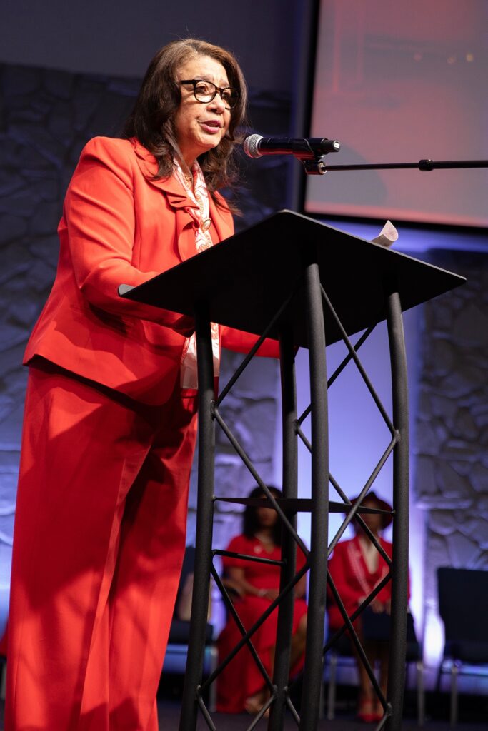 Sarah Richardson, president of the Alachua County chapter of The Charmettes, Inc., has been a member for 46 years. Photo by Megan V. Winslow