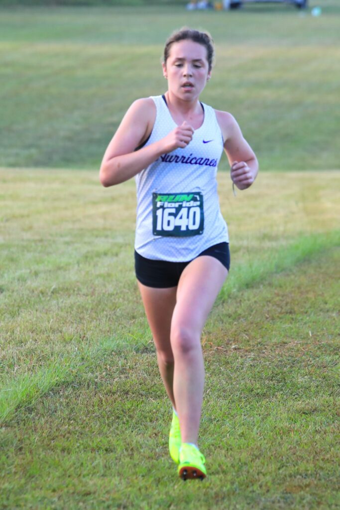 Senior Audrey Dunn led the way for the Canes and finished fifth overall at the Bobcat Classic. Photo by Seth Johnson