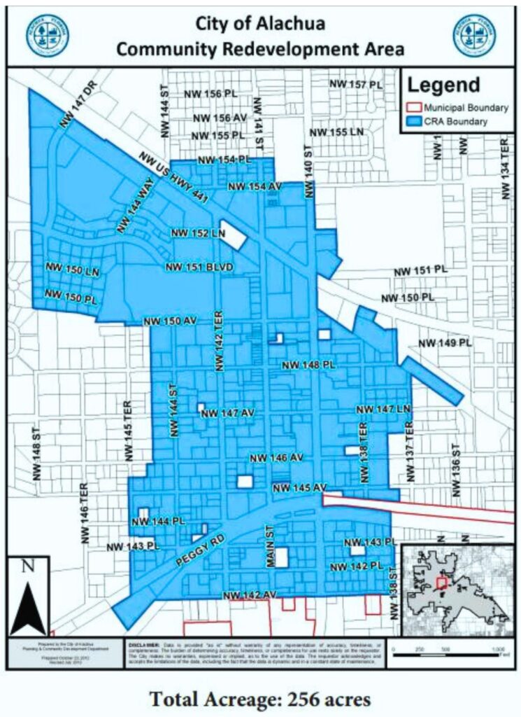 The city of Alachua aims to pass an amendment allowing businesses within the CRA district to sell alcohol with 450 feet of religious institutions. Courtesy city of Alachua