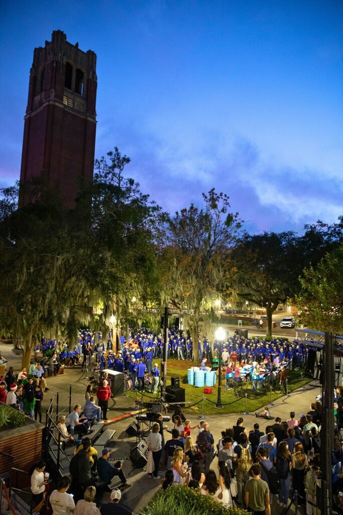 Century Tower looms over the festivities. Photo by Megan V. Winslow