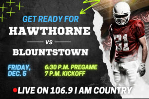 Hawthorne football state championship game to air on 106.9 FM “I am Country”